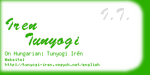 iren tunyogi business card